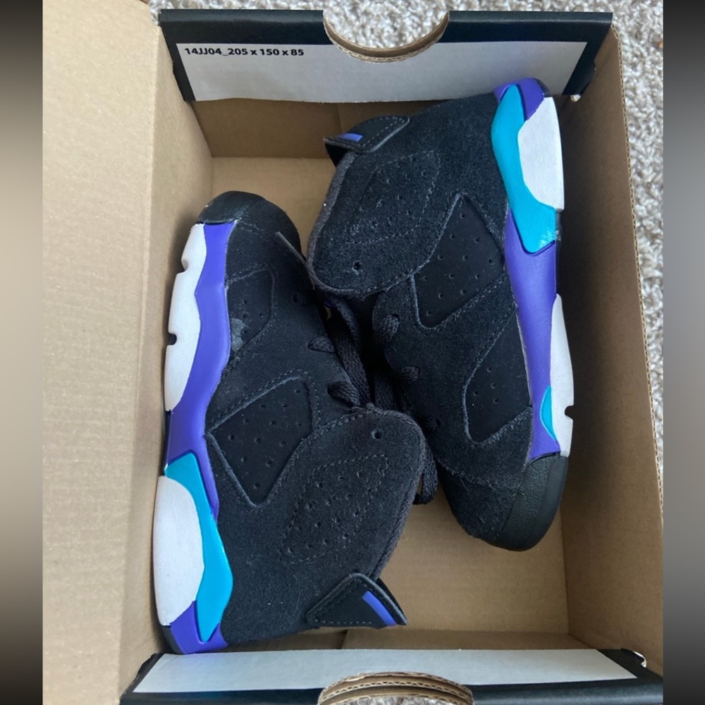 Toddler Boys Air Jordan Retro 6 Aqua 8C